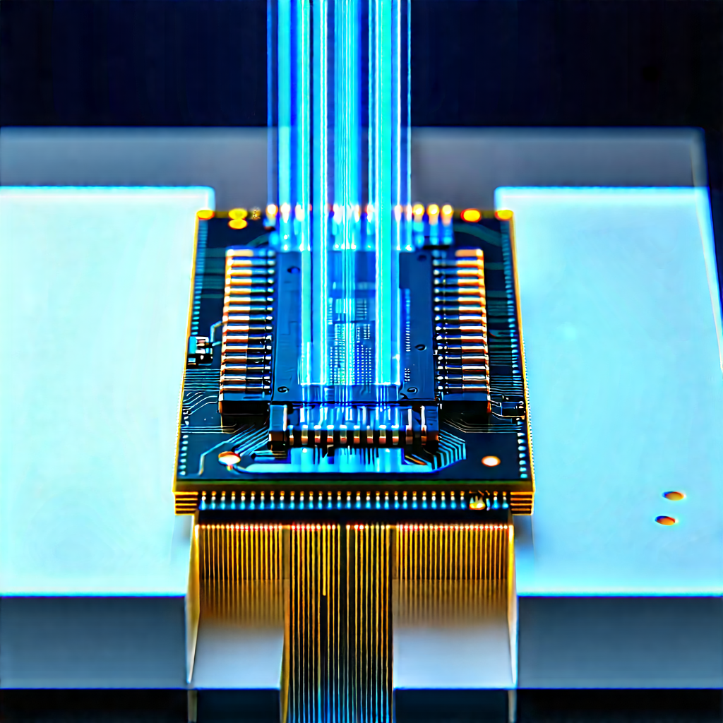 Close-up Of Microprocessor With Close-up Computer