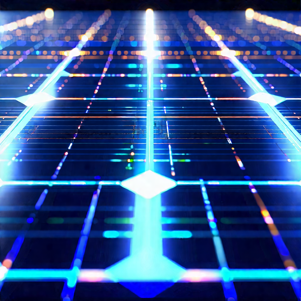 Solar panel with holographic projection