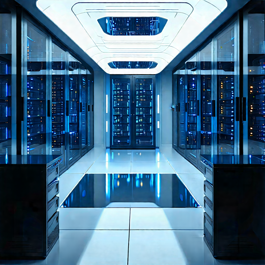 (futuristic:1.18) server room