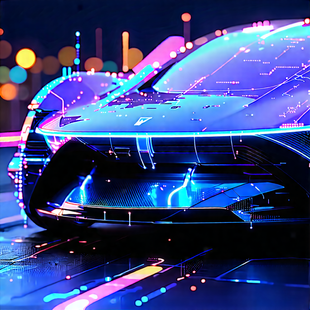 Innovative Electric Vehicle Design With Blue Sports
