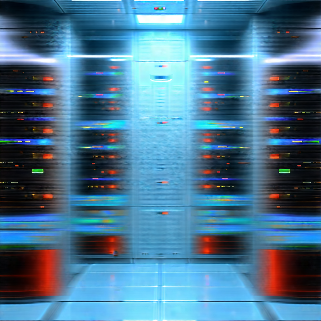 Futuristic Server Room With Image, There