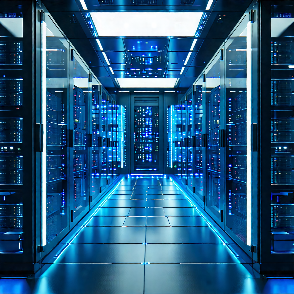 Futuristic Server Room With Image, There