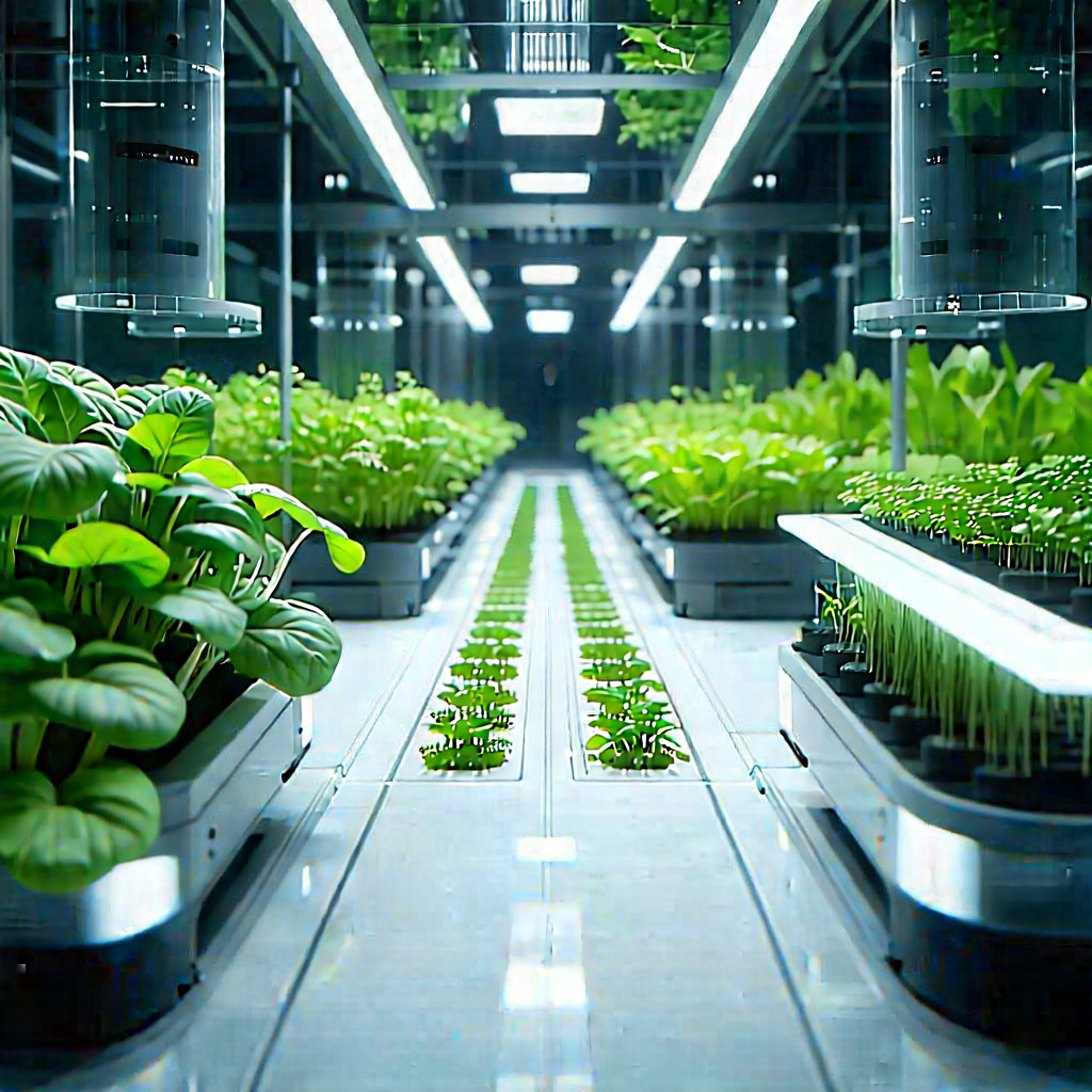 Agricultural technology in (modern:1.18) laboratory