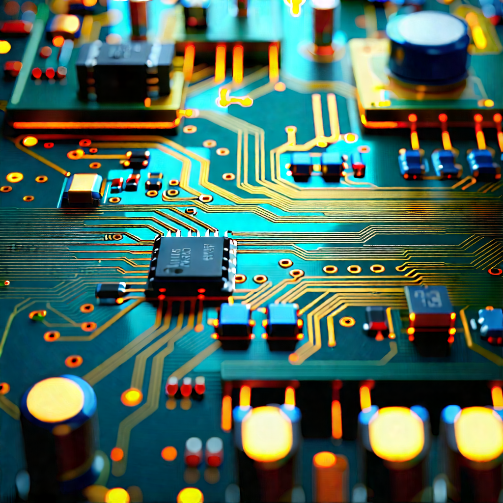 Close-up of electronic circuit