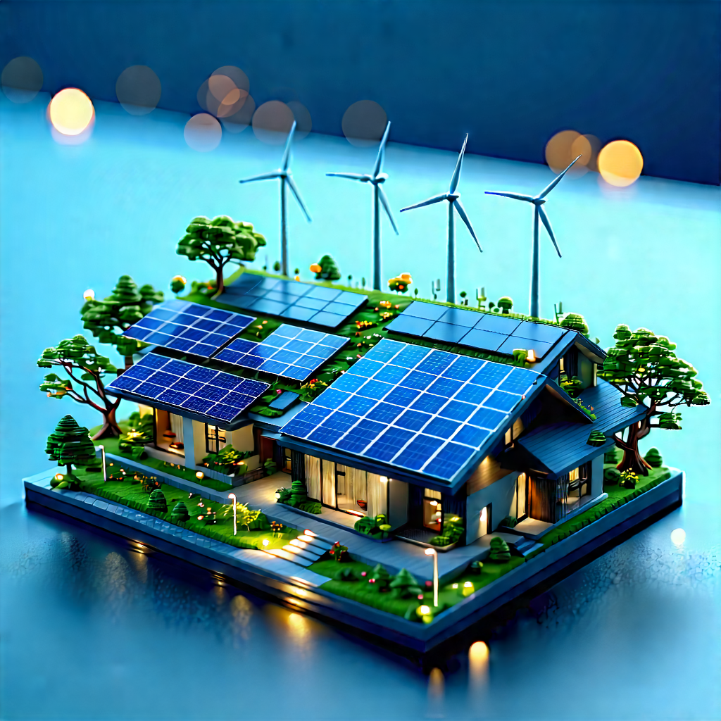 Innovative Renewable Energy (design:1.16) With Small Model