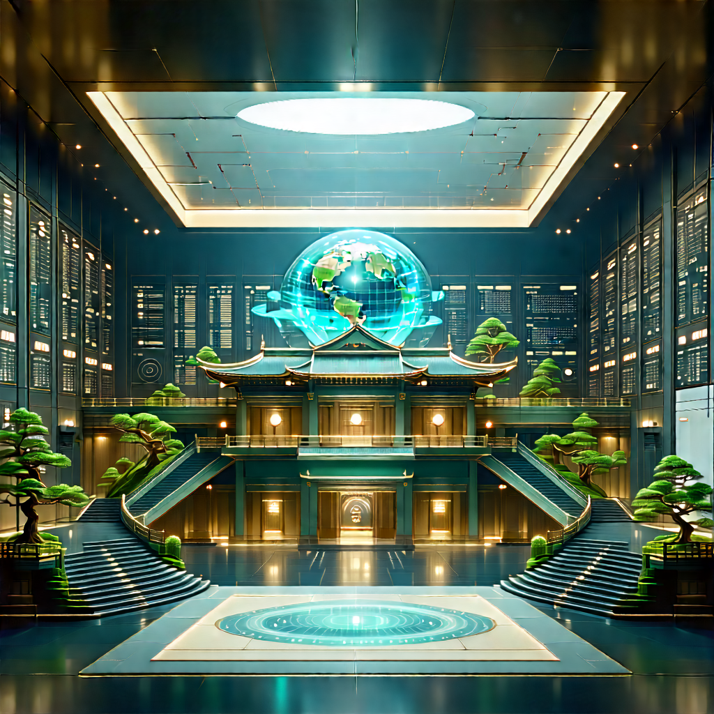 Financial Technology In Research Center With Image, There