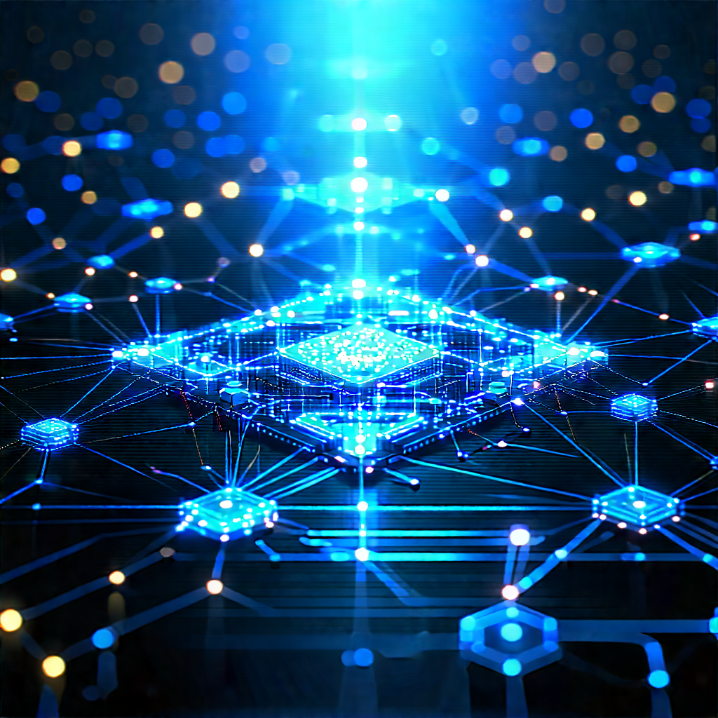 Blockchain Network Visualization With Image, There