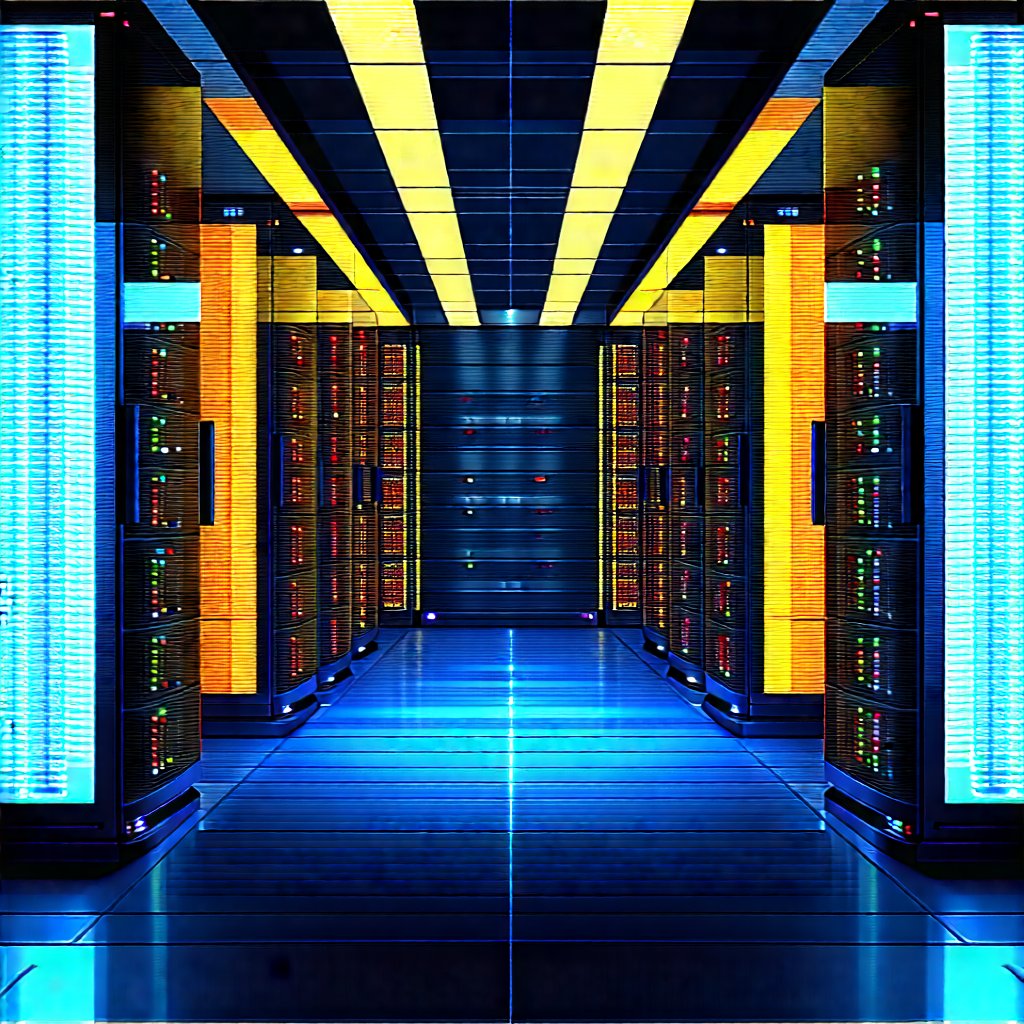 Futuristic Server Room With Image, There