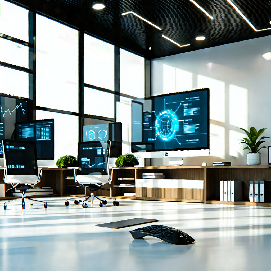 Educational Technology In Tech Office With Image, There