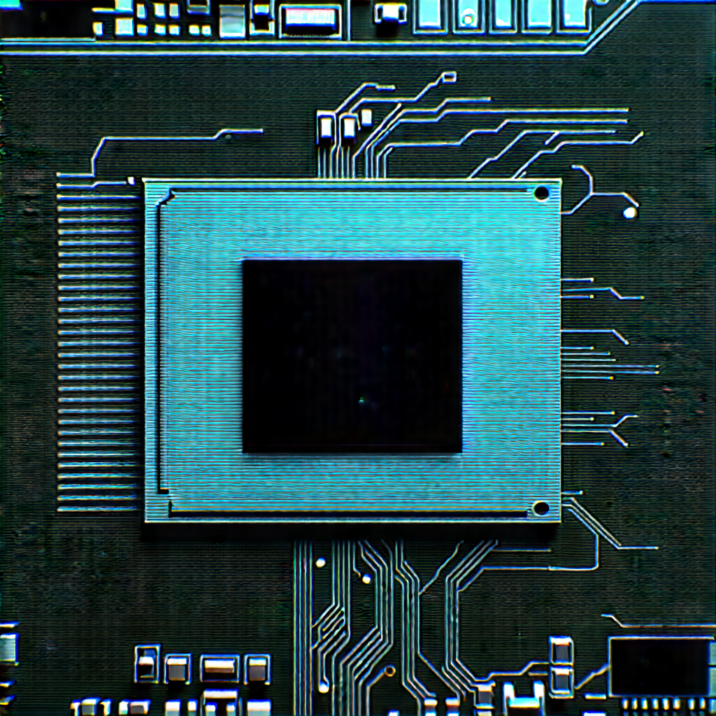 Close-up of microprocessor