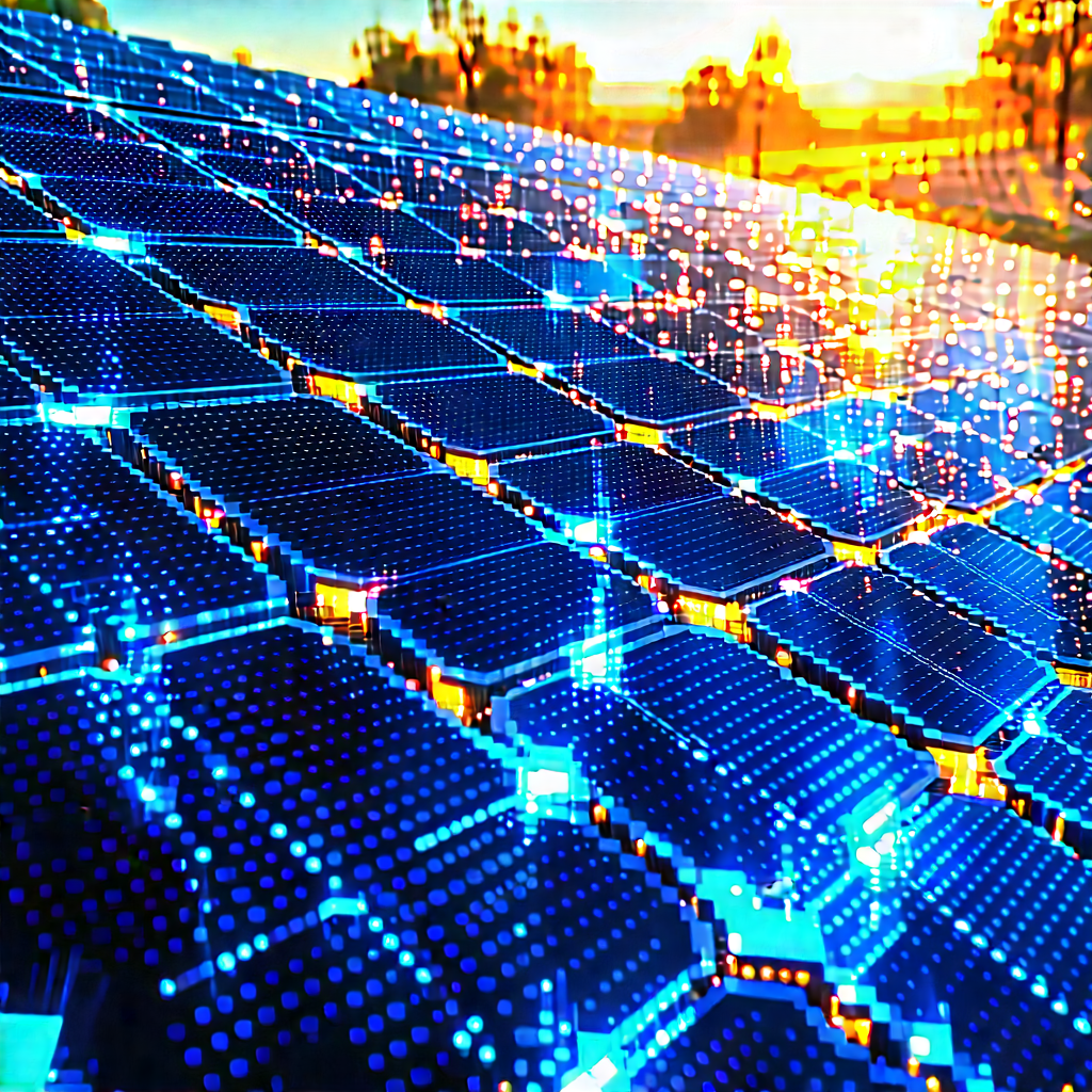 Solar panel with (digital:1.49) particles