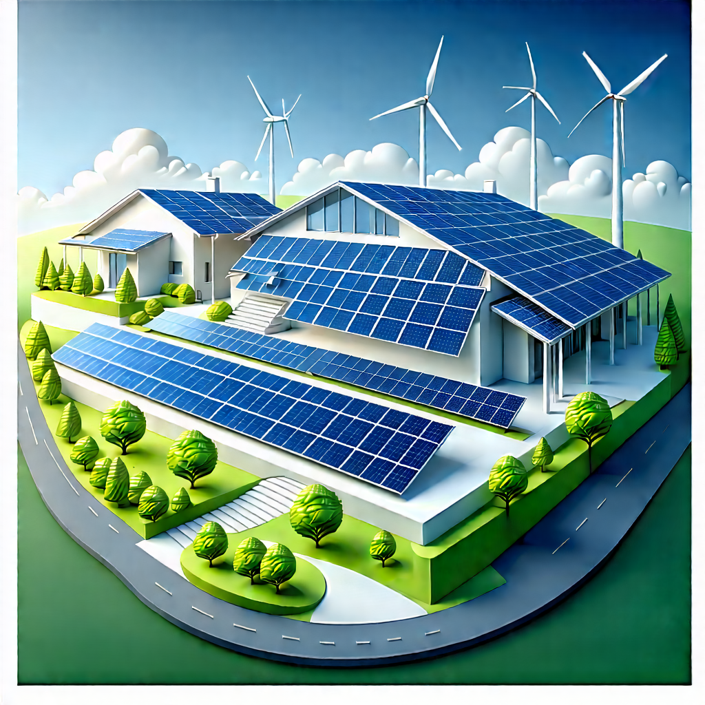 Innovative Renewable Energy (design:1.25) With Large, Modern