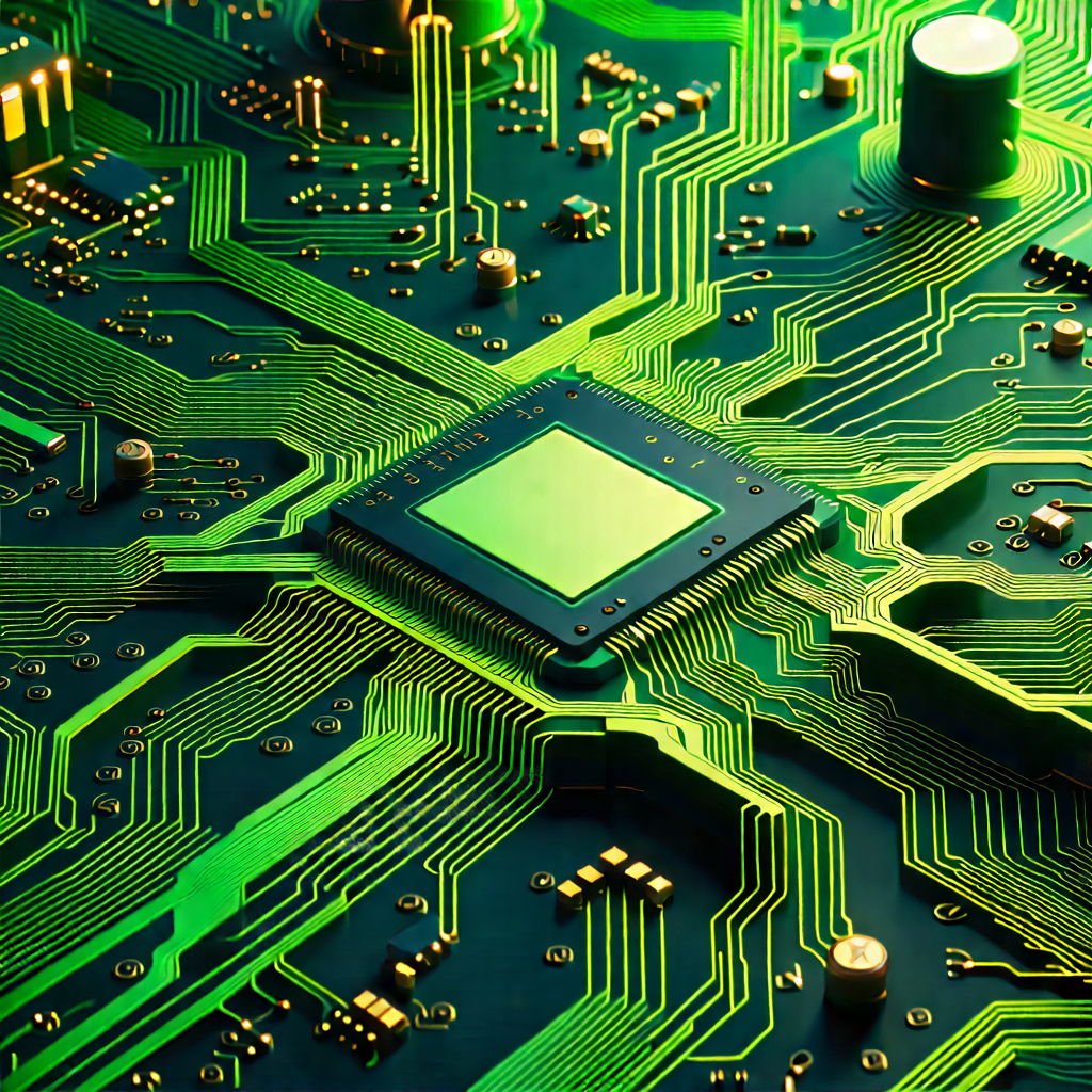 Close-up of electronic circuit