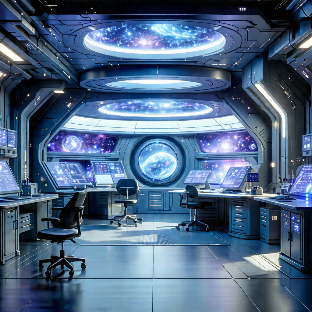(futuristic:1.21) Research Laboratory With Futuristic Setting,