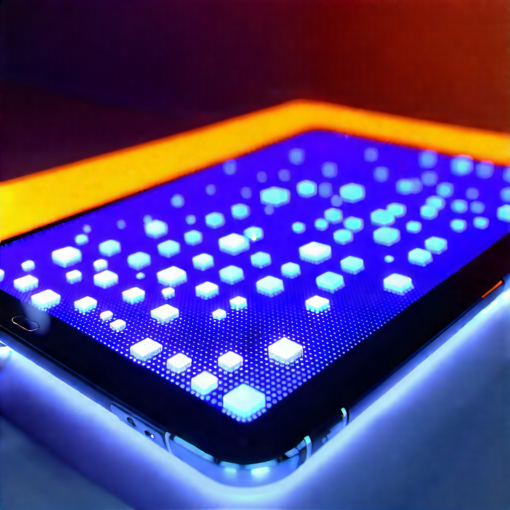 Tablet With Glowing Screen With Black Tablet