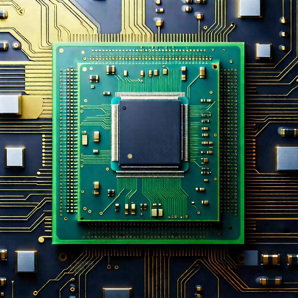 Close-up of microprocessor