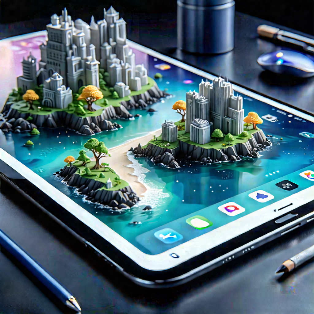 Tablet With (digital:1.36) Artwork With Large Tablet