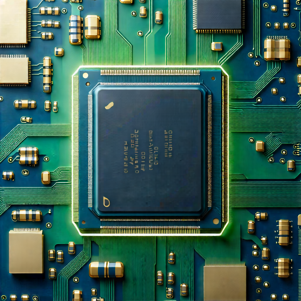 Close-up of microprocessor
