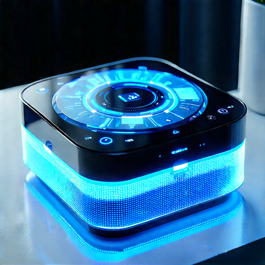 Smart home device with holographic display