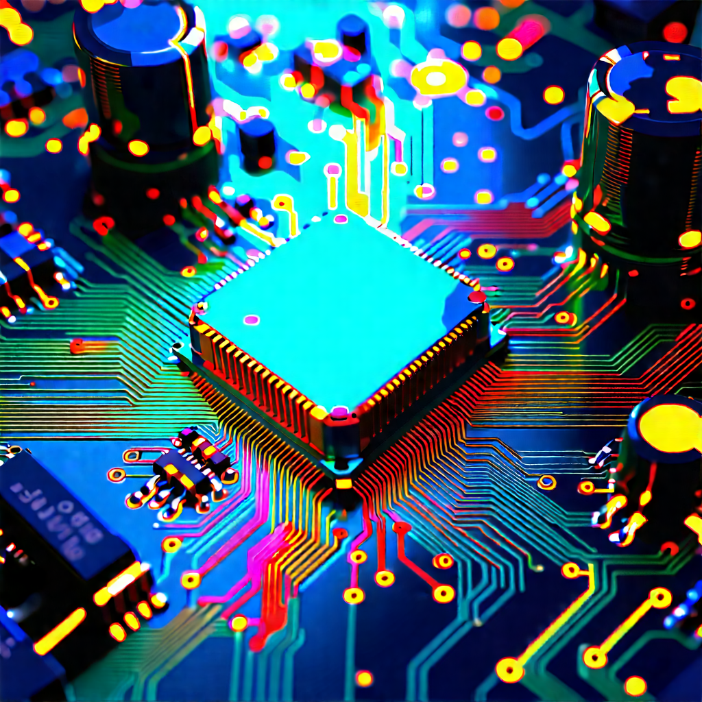 Close-up of electronic circuit