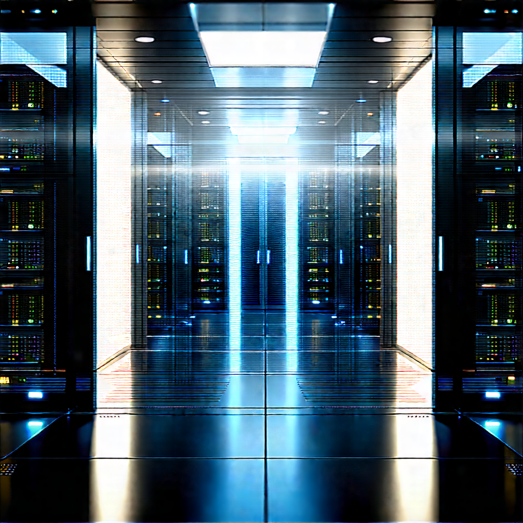 (futuristic:1.14) Server Room With Image, There