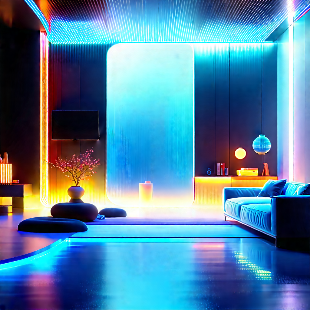 (futuristic:1.23) Smart Home With Modern, Futuristic