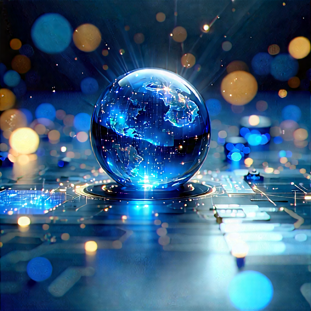 (digital:1.24) Transformation Visualization With Blue White
