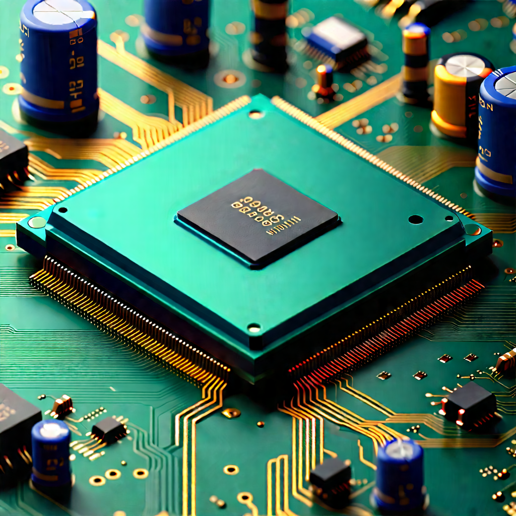 Close-up of microprocessor