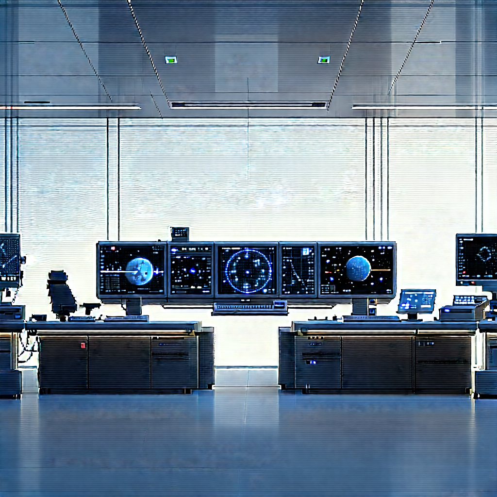 Futuristic research laboratory