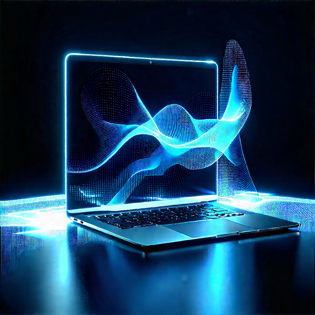 Laptop With Data Visualization With Laptop Computer