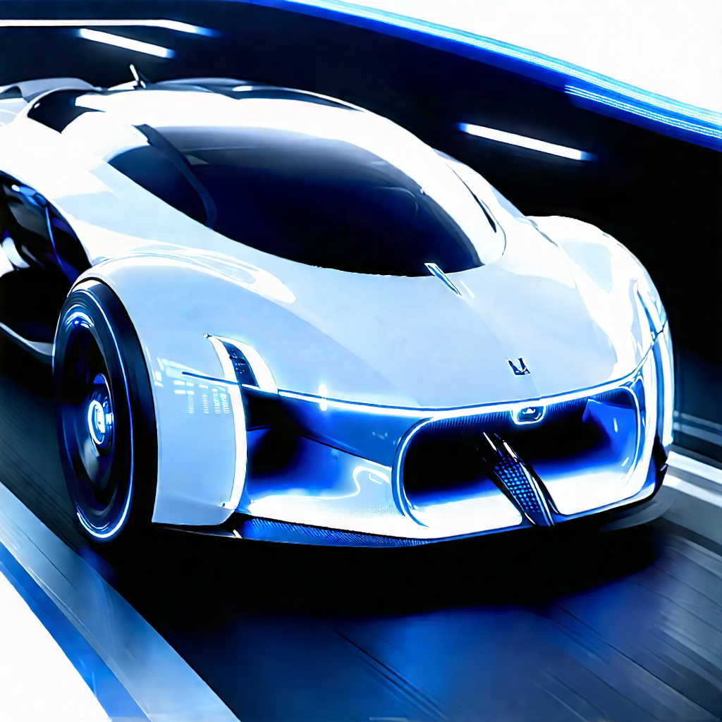 Innovative Electric Vehicle Design With White Driving