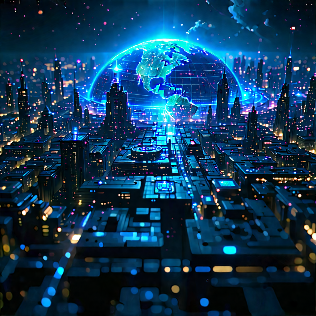 Machine Learning Visualization With Blue White