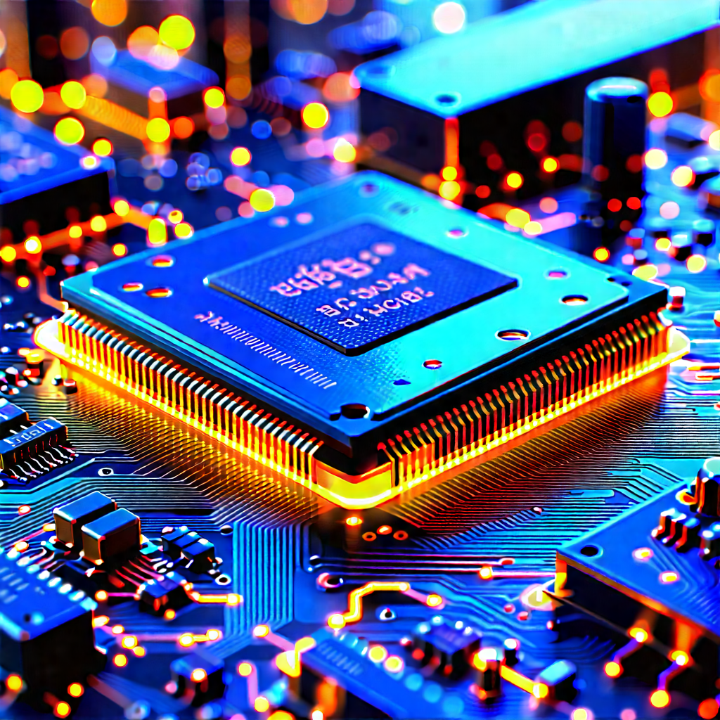 Close-up of electronic circuit