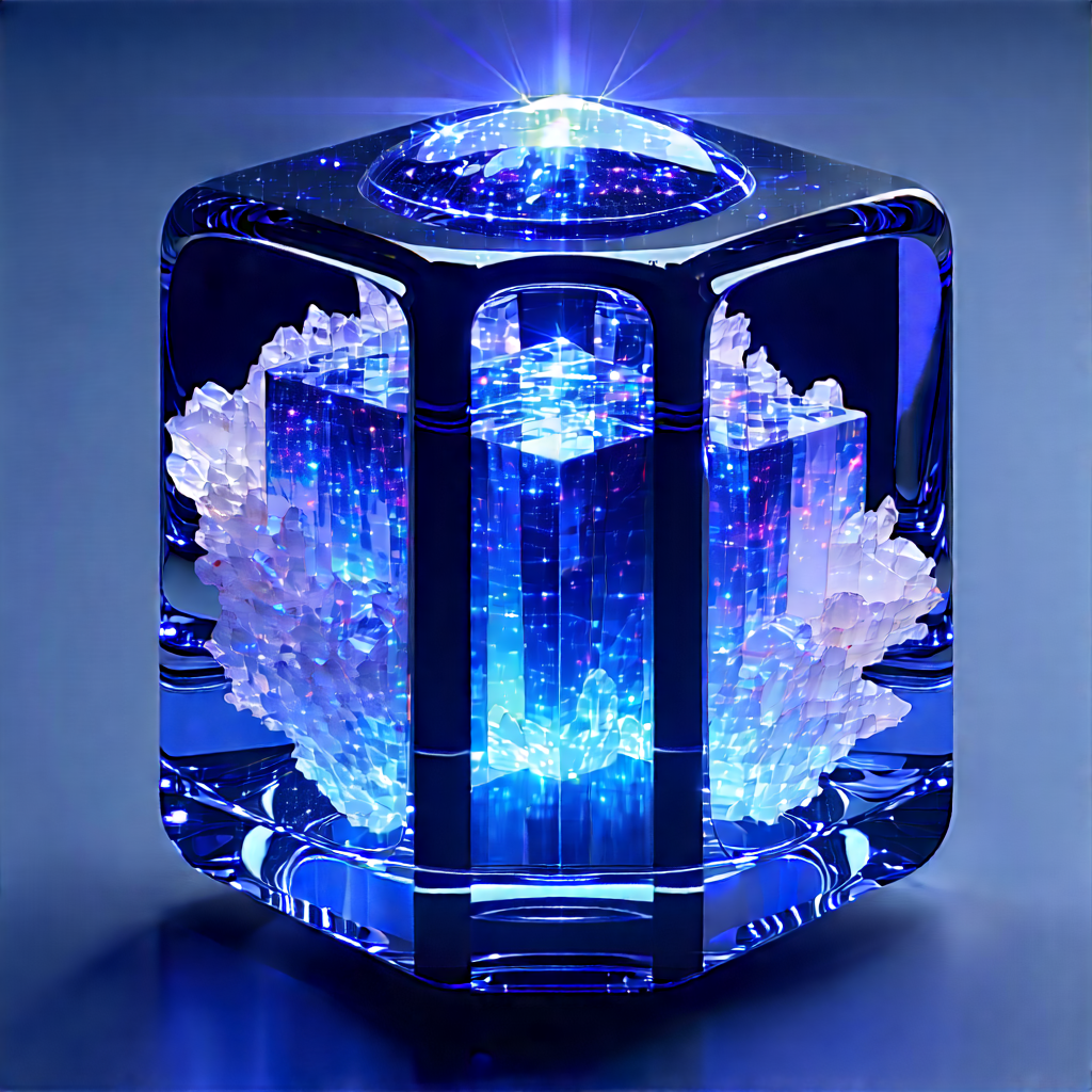 (digital:1.19) Transformation Visualization With Large, Blue,