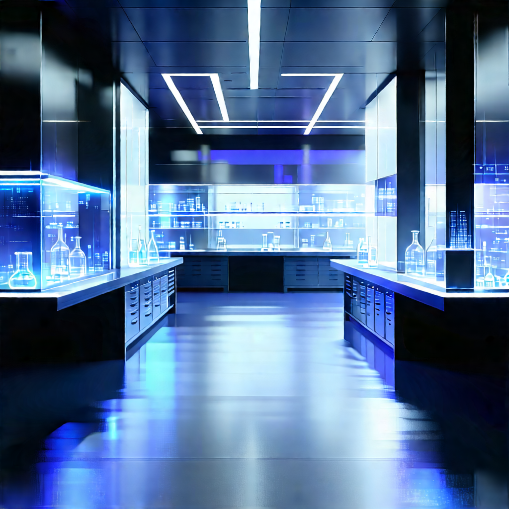 Futuristic Research Laboratory With Large, Well-lit