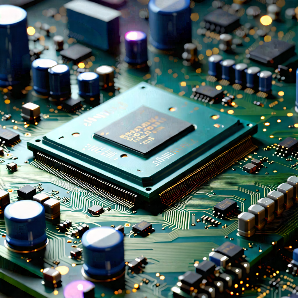 Close-up of microprocessor