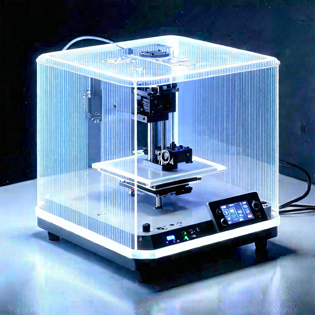 3d Printer With Holographic Projection With Clear Plastic