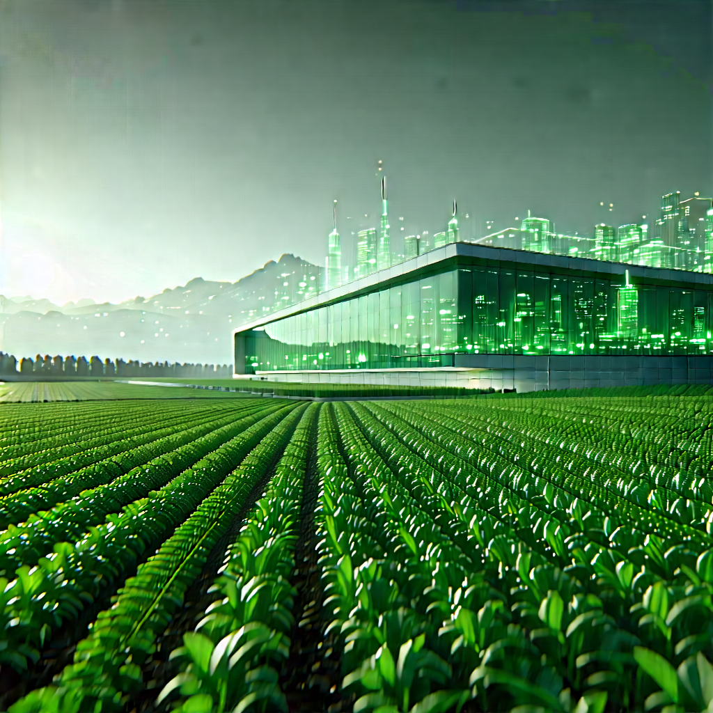 Agricultural Technology In Research Center With Large, Modern
