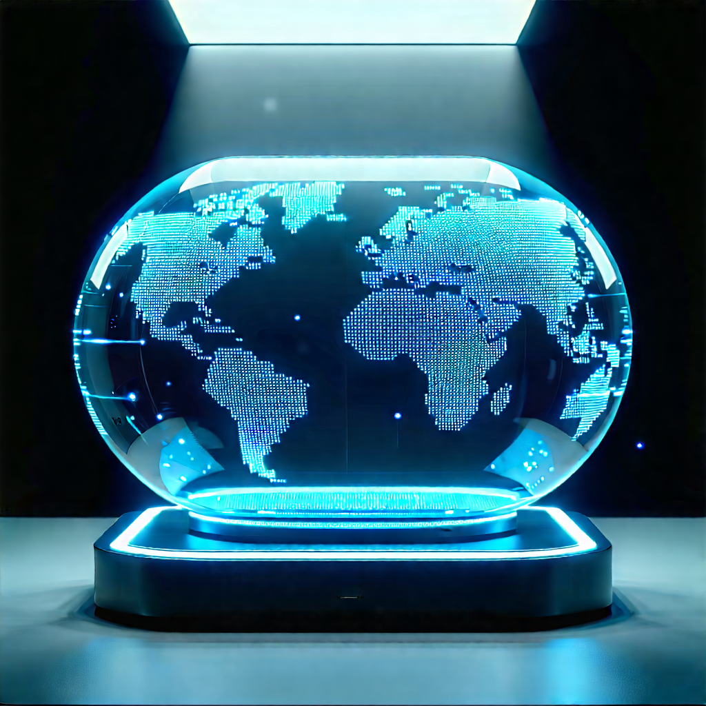 Financial Technology In Design Studio With Large, Illuminated