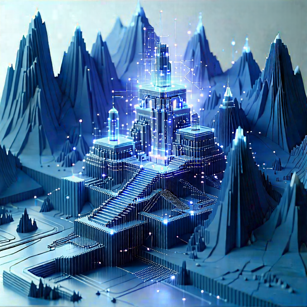 Blockchain Network Visualization With Futuristic City