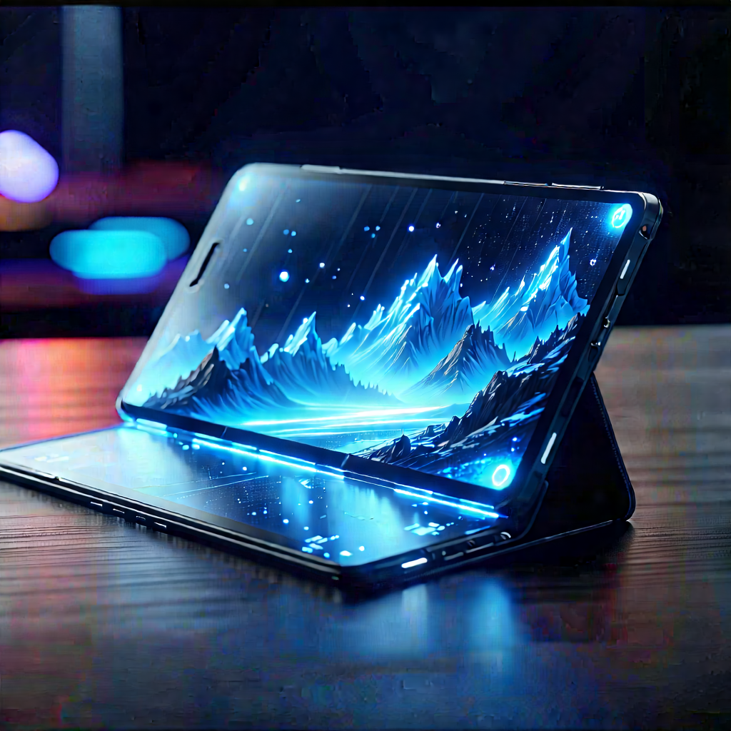 Tablet With (digital:1.33) Artwork With Cell Phone