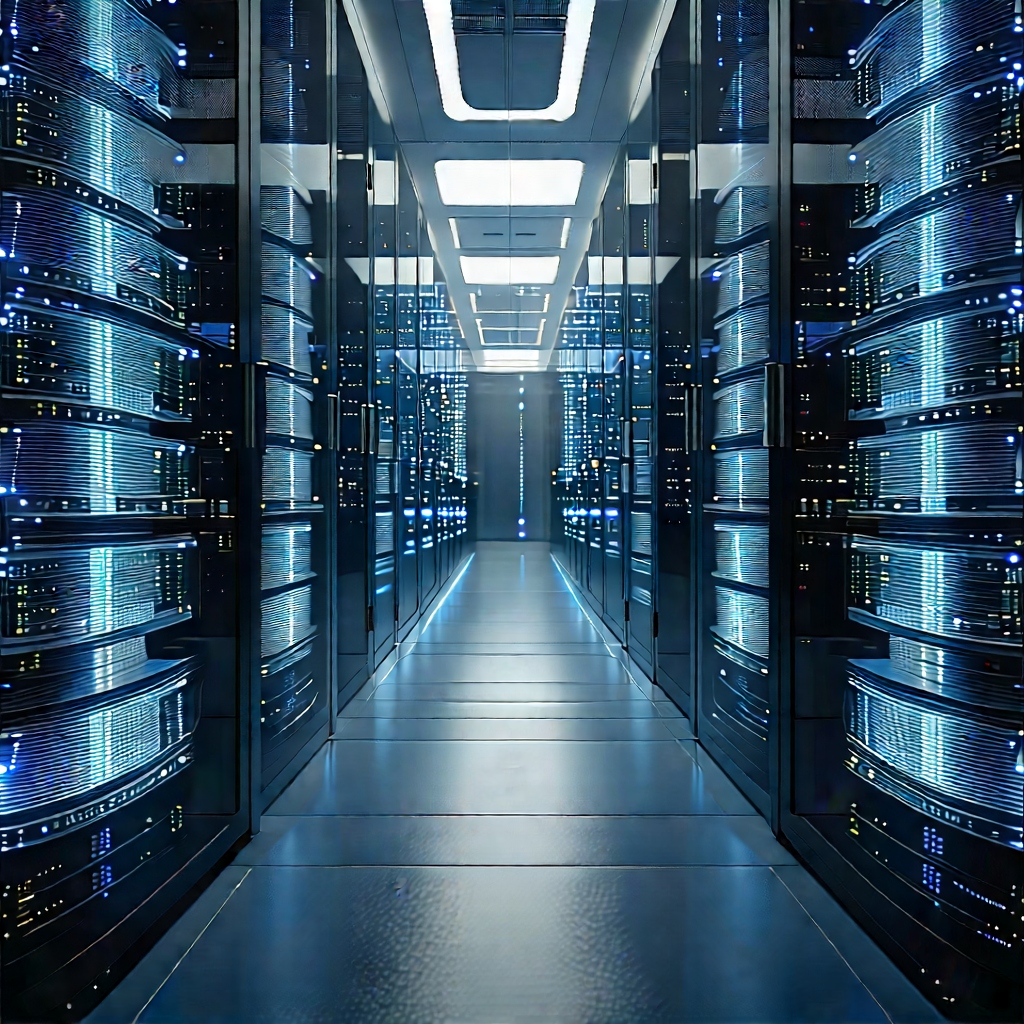 Futuristic Server Room With Image, There