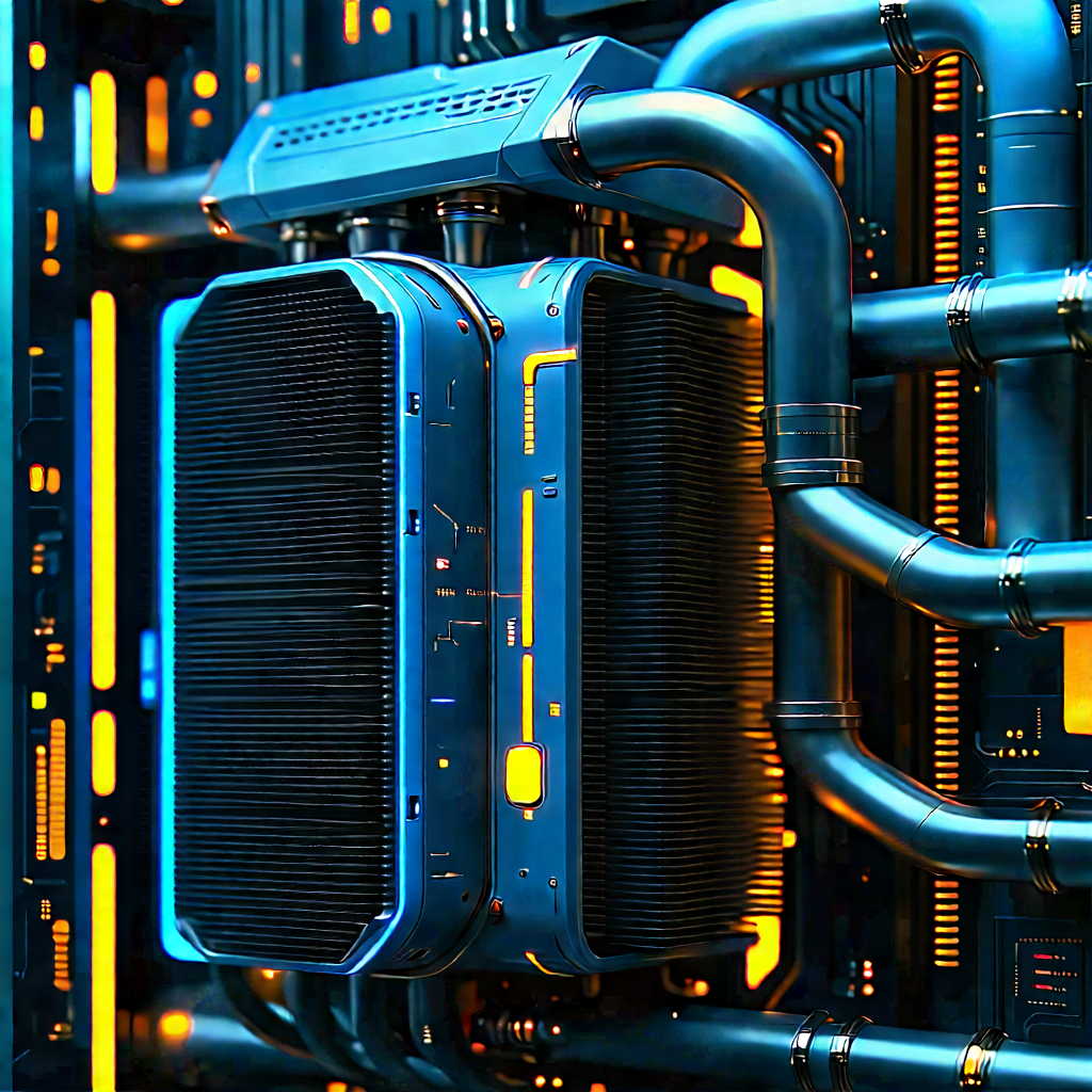 Close-up of cooling system