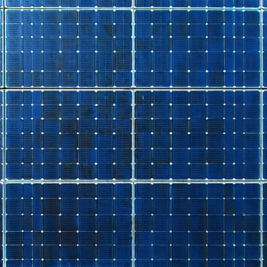 Solar Panel With Laser Scanning With Large Blue