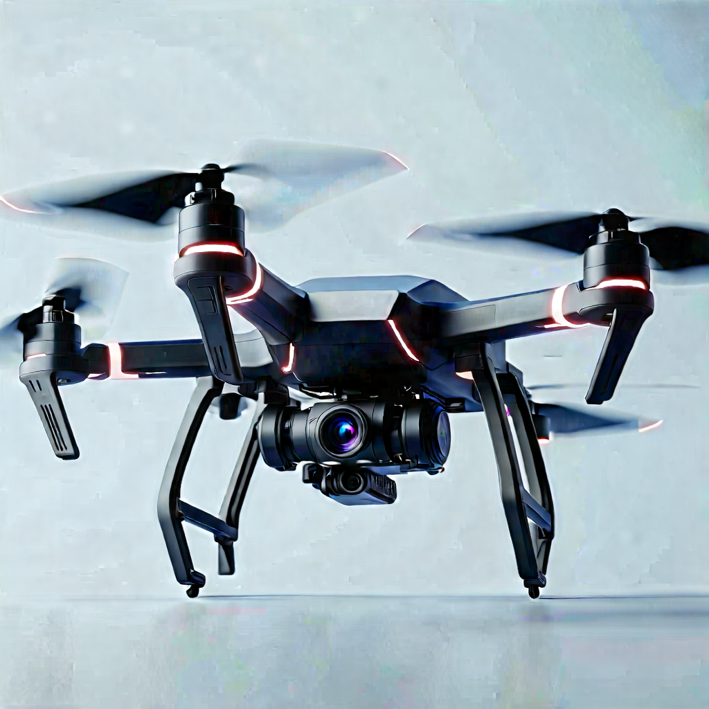 Drone With User Interface With Black Drone