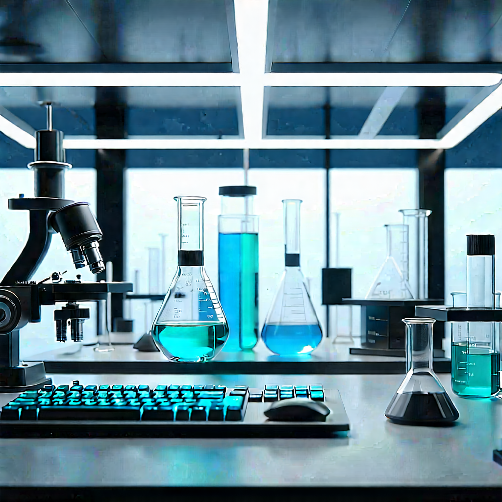 Educational Technology In Modern Laboratory With Laboratory Large