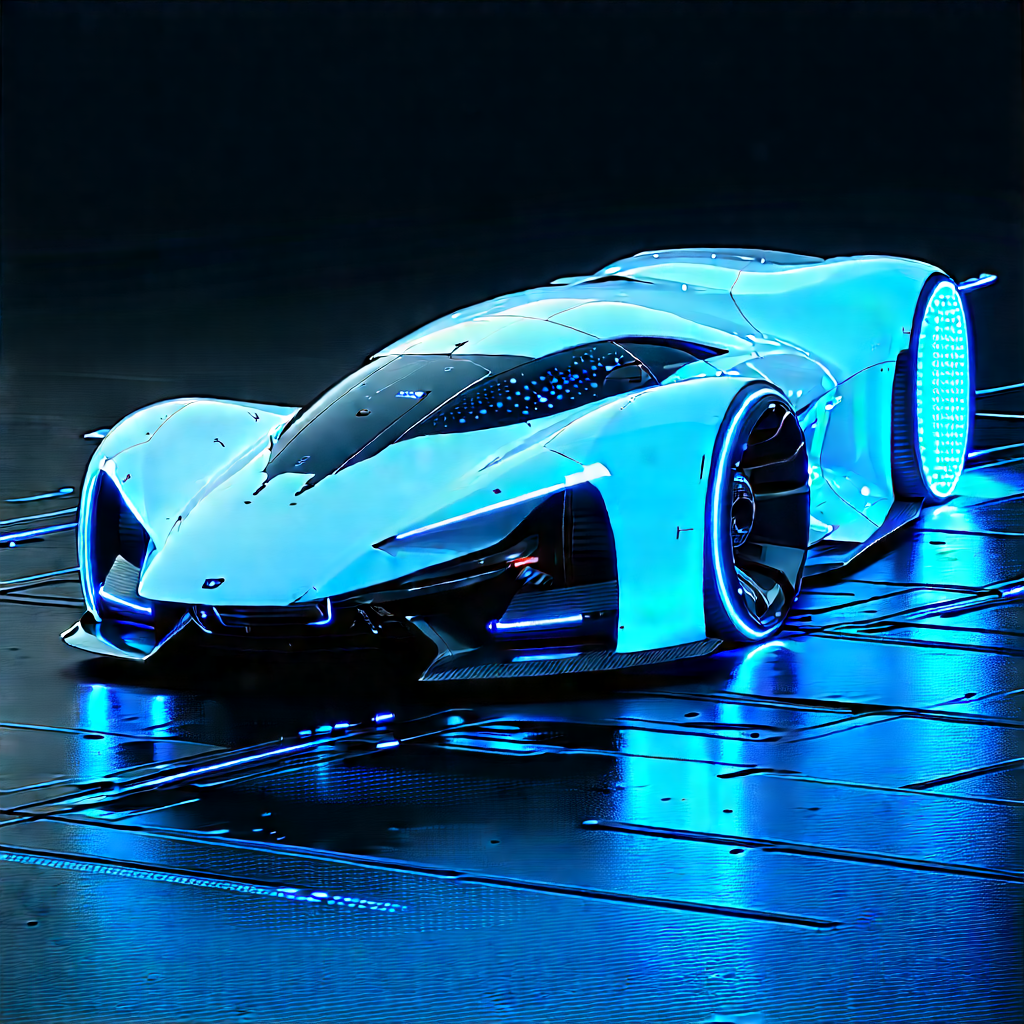 Innovative Electric Vehicle Design With Futuristic Parked