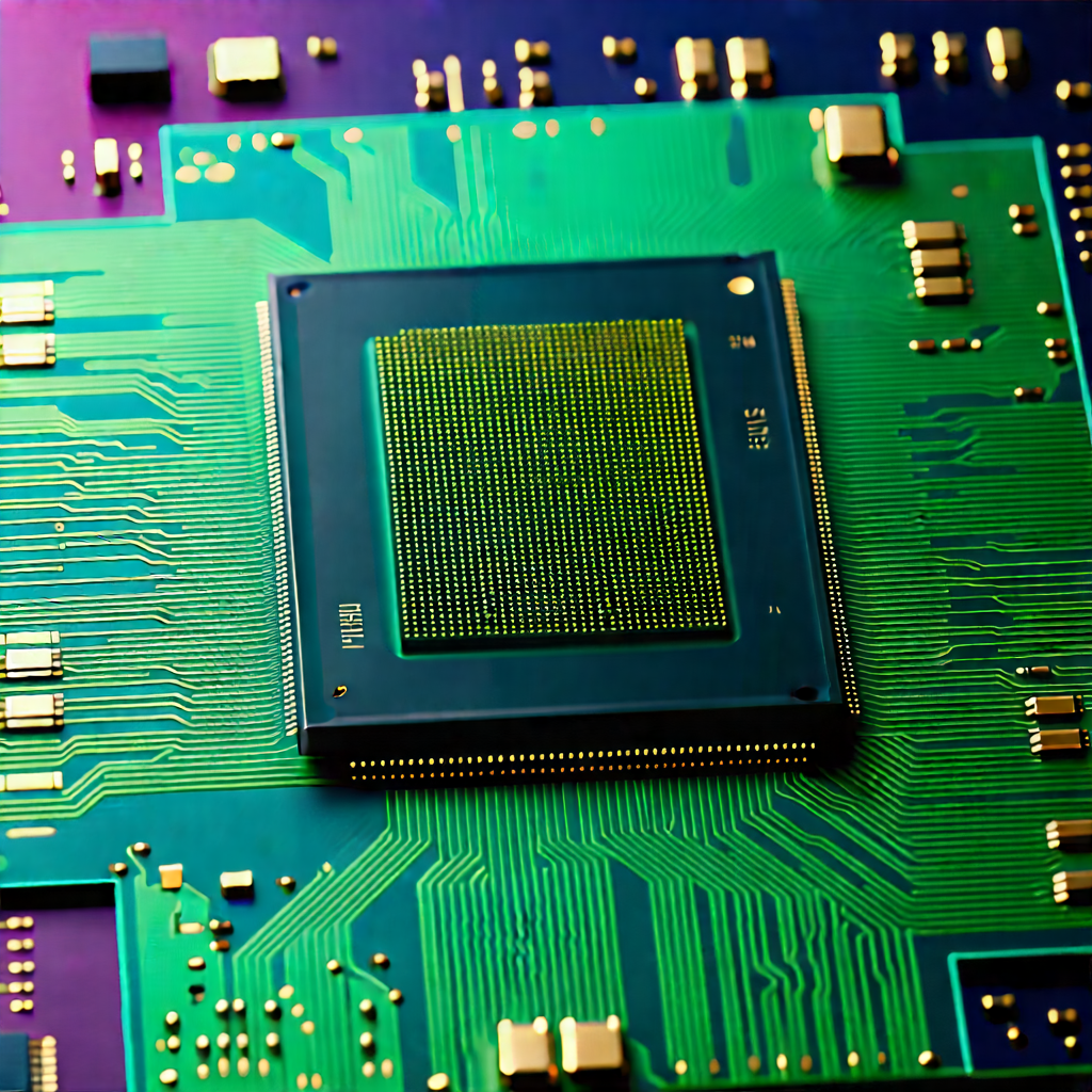 Close-up of microprocessor