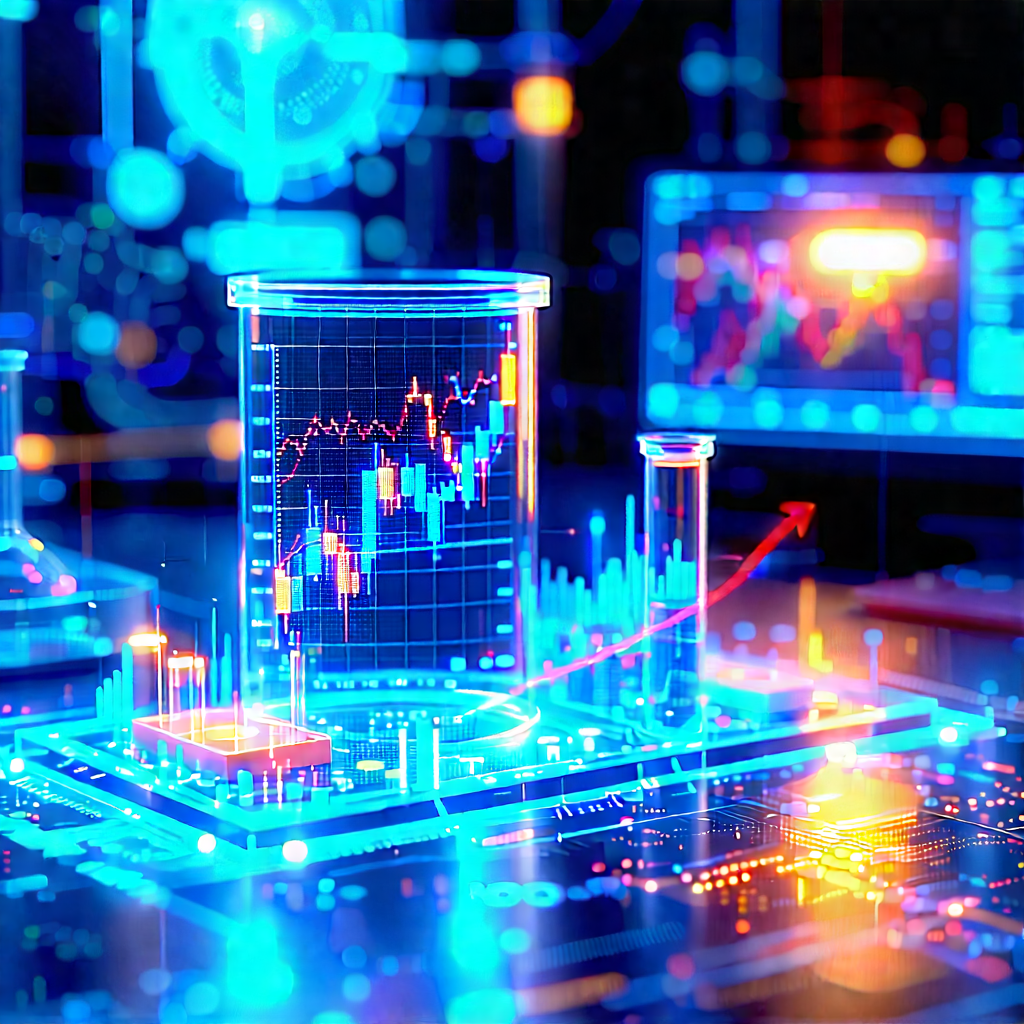 Financial Technology In Modern Laboratory With Futuristic Scene