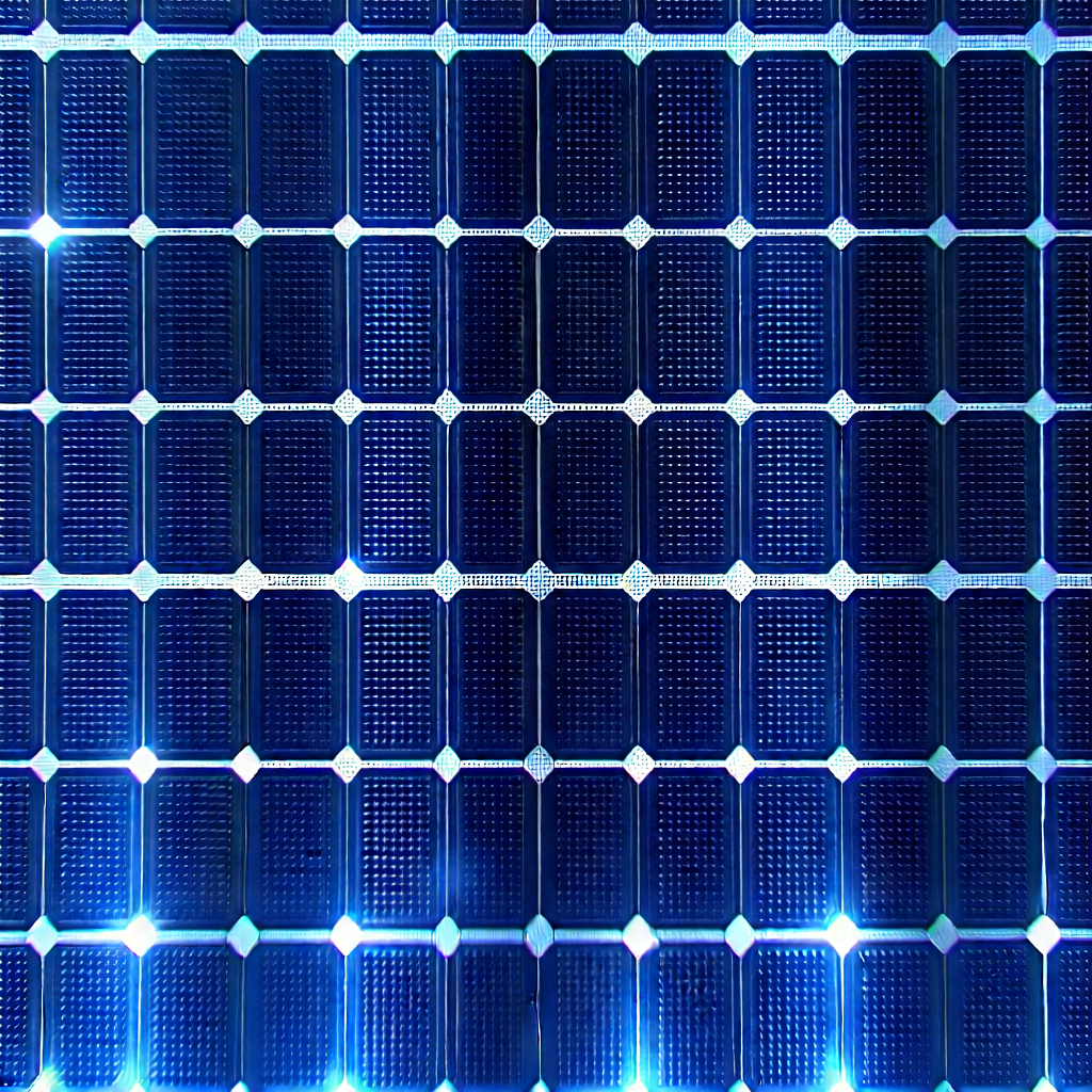 Solar panel with digital particles